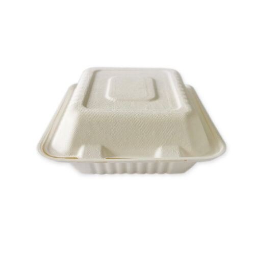 8 inch Biodegradable Square Takeaway Box, 200 Pieces - Image 3