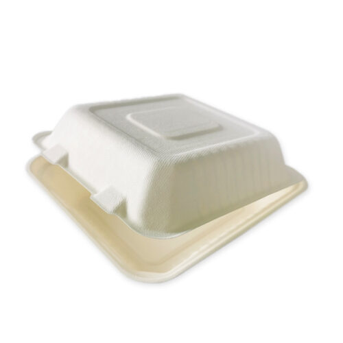 8 inch Biodegradable Square Takeaway Box, 200 Pieces - Image 2