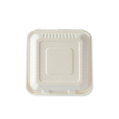 9 inch Biodegradable Square Takeaway Box, 200 Pieces - Image 3