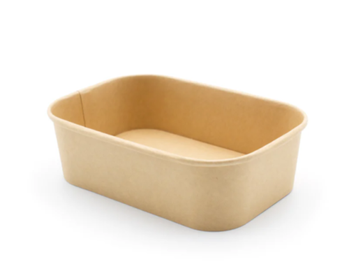 650ml Rectangular Kraft Paper Container, 300 Pieces